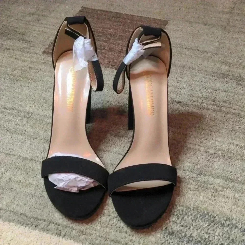 Dream Pairs Women's Chunky High Heel Pump Sandals